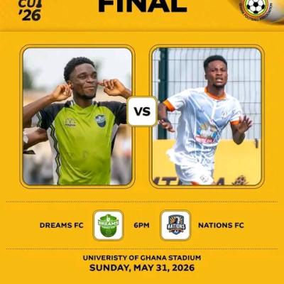 It's MTN FA Cup final day as Dreams FC plays Nations FC for the trophy