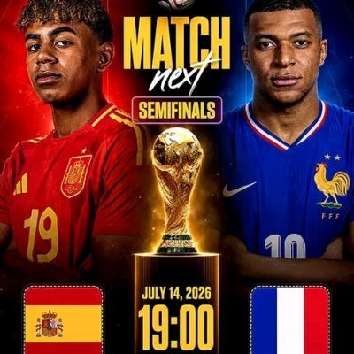 France and Spain battle for a place in the grand finale of the 2026 FIFA World Cup Tuesday