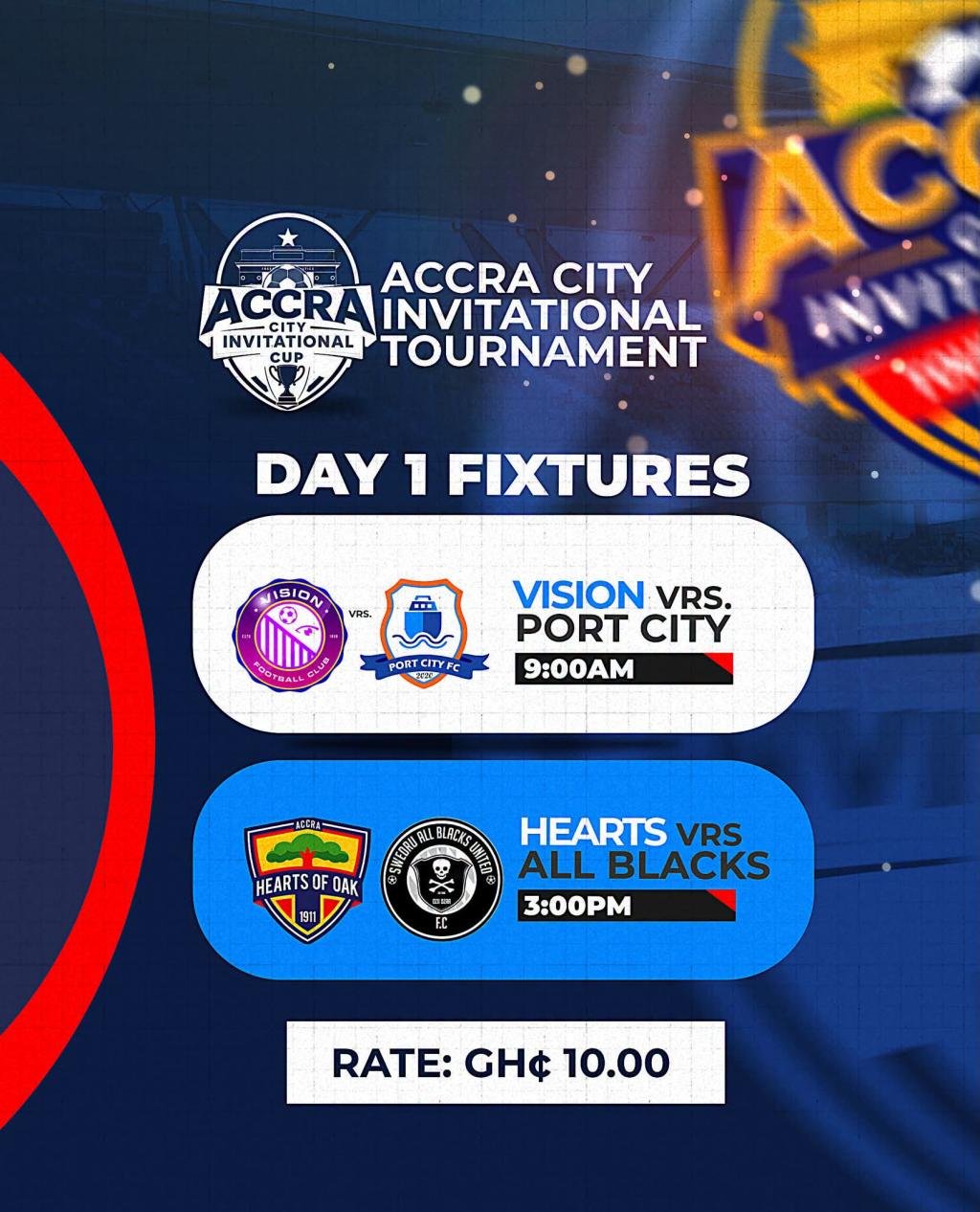 Accra City Invitational football tournament starts on Friday with two matches