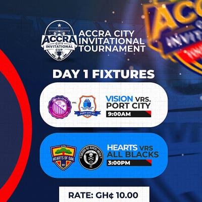 Accra City Invitational football tournament starts on Friday with two matches