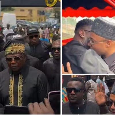 Ghana legend Abedi Pele and the Ayew family turn up for the one-week observation of late father of former Black Stars captain Asamoah Gyan
