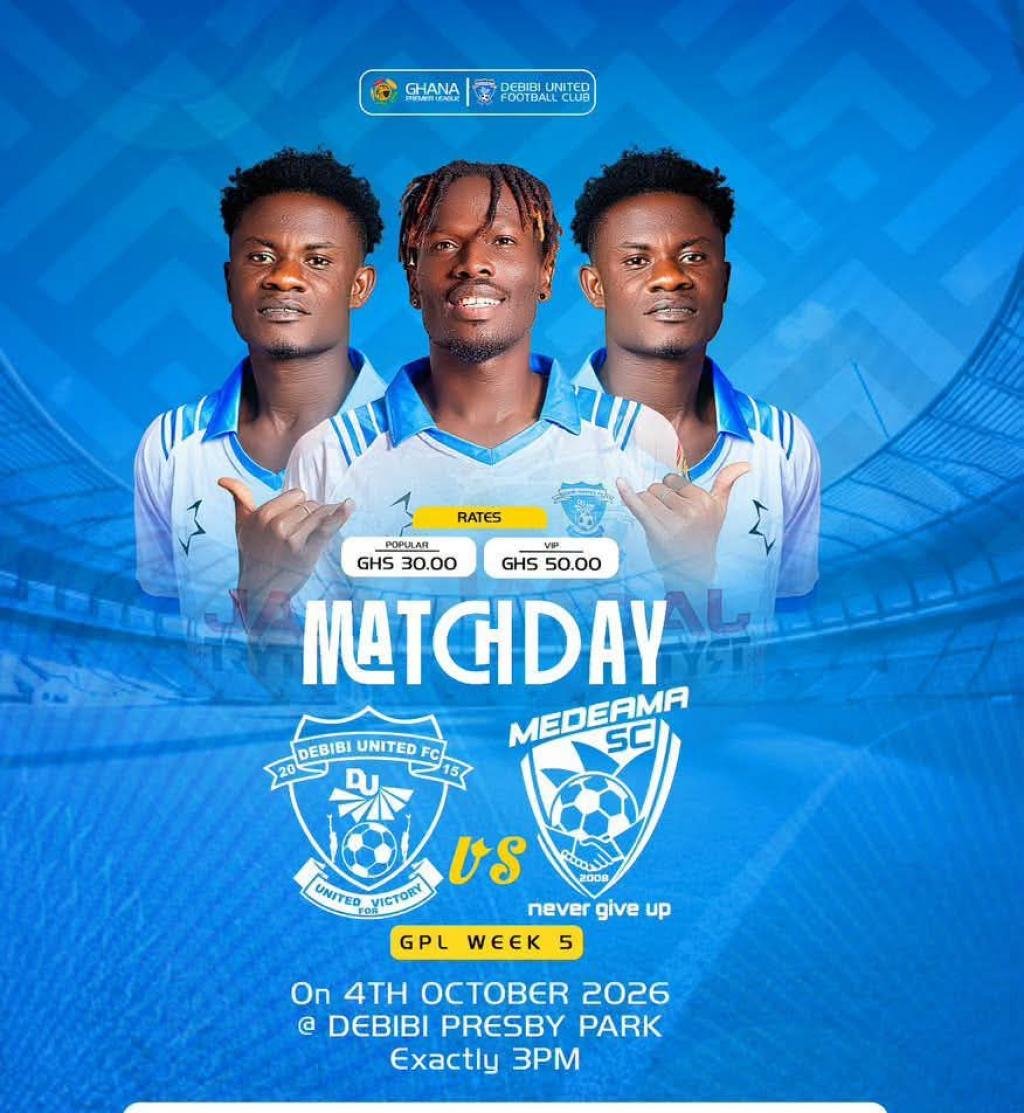 Six matches coming up in the GPL on Sunday as Medeama SC visits Debibi United