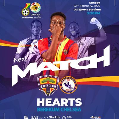 Sunday's GPL Preview: Hearts at home to Berekum Chelsea as Asante Kotoko trek to Wenchi