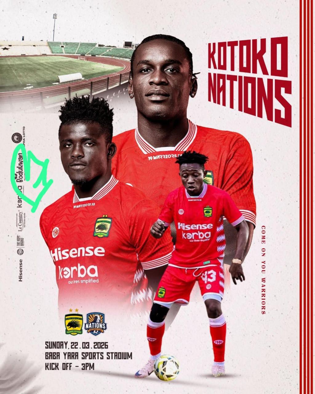 Asante Kotoko hosts Nations FC on Sunday, can the Porcupines pull  off a first ever league win over their local rivals?