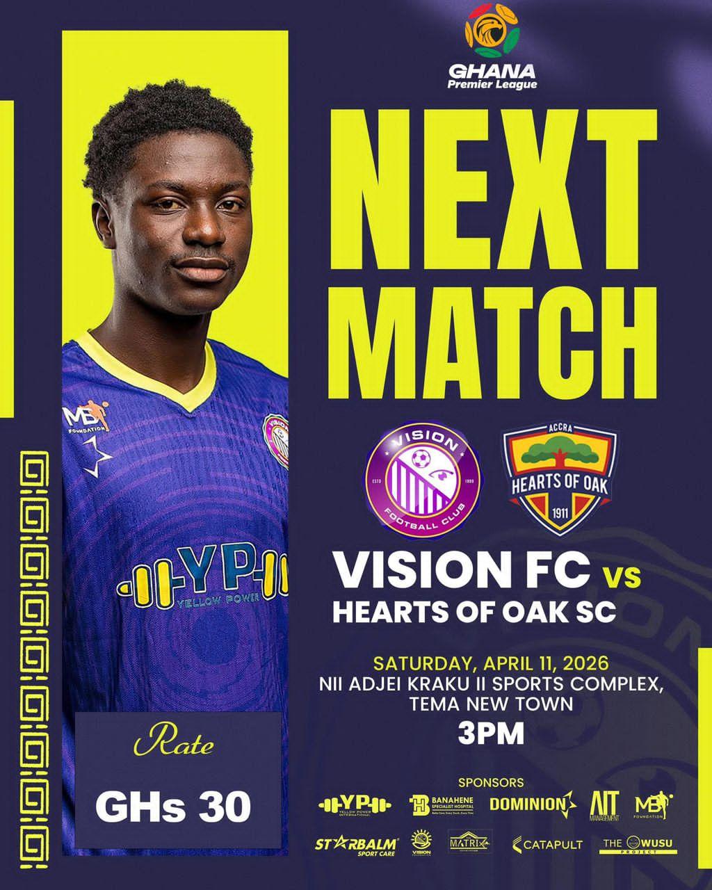 Vision FC: We need to beat Accra Hearts of Oak to save our season - Nana Kwaku Agyemang