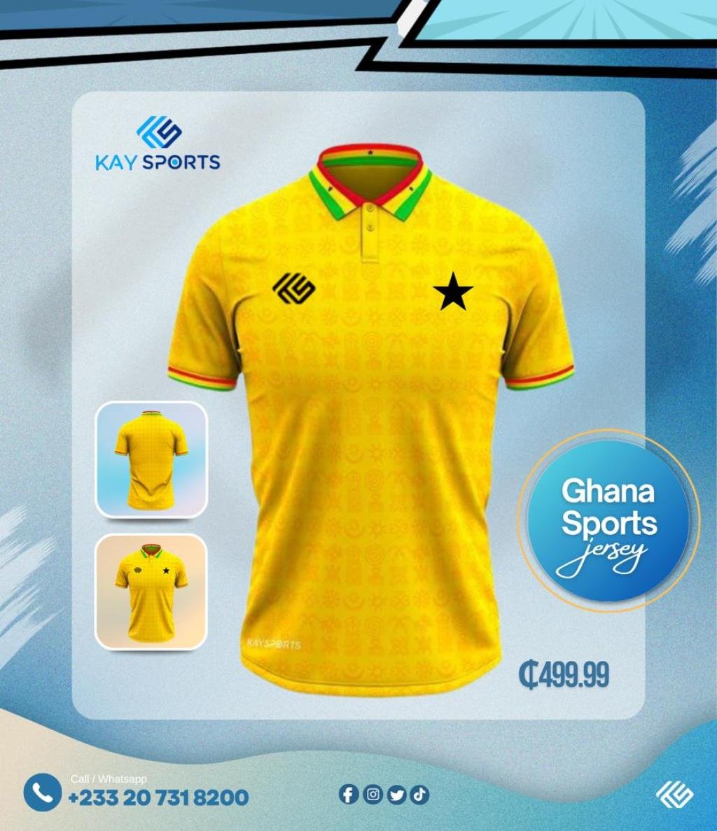 Check out the many designs of the lastest Kaysports Ghana sports jerseys currently on sale