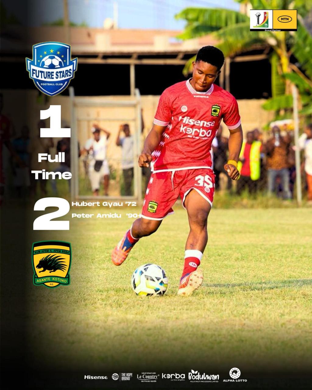 Asante Kotoko Through To Last 32 Of MTN FA Cup After comeback Win Over Future Stars